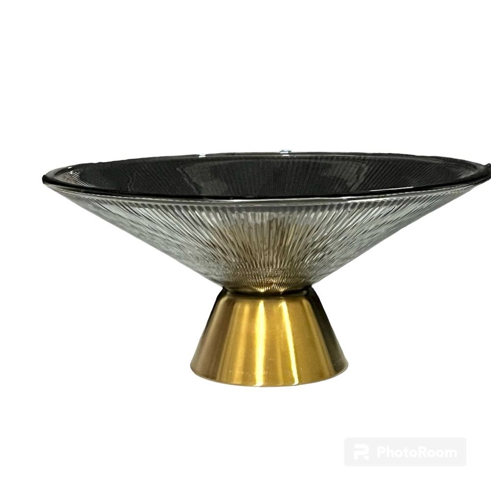 Crofton Centerpiece Bowl Smoked Glass